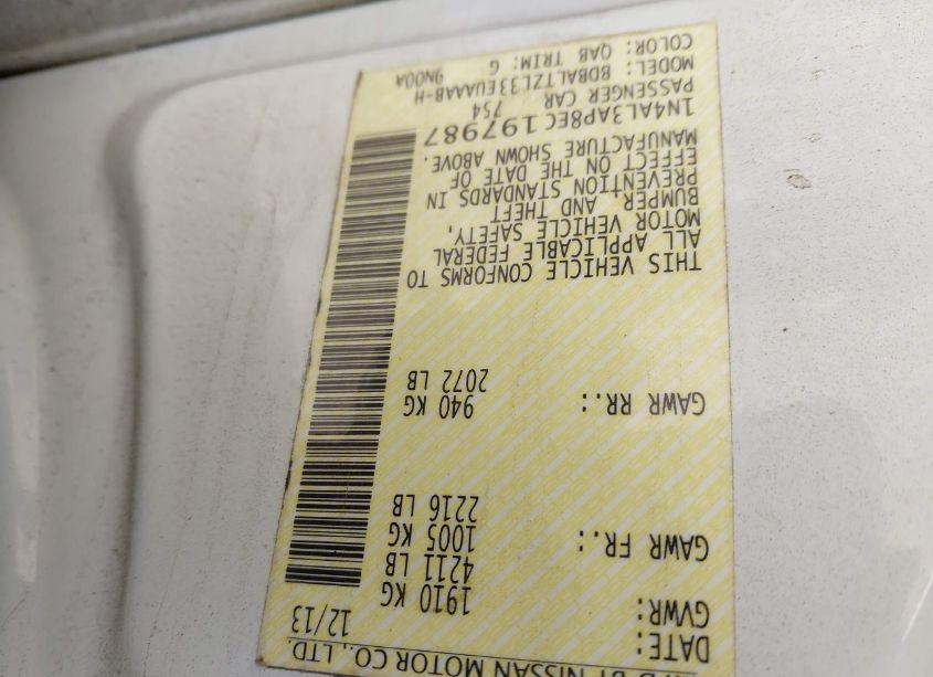 Photo 9 of 2014 Nissan Altima 2.5 SV (VIN 1N4AL3AP8EC197987)