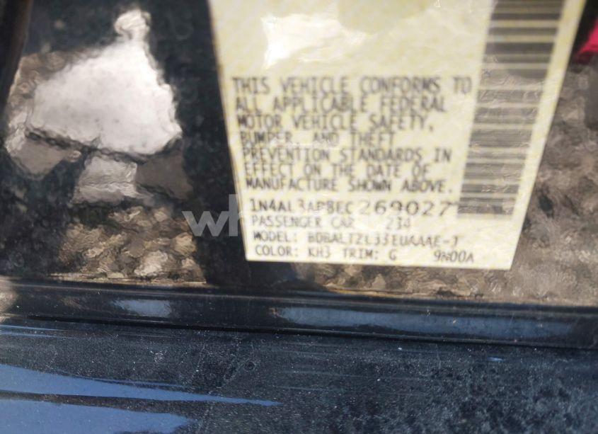 Photo 9 of 2014 Nissan Altima 2.5 SV (VIN 1N4AL3AP8EC269027)