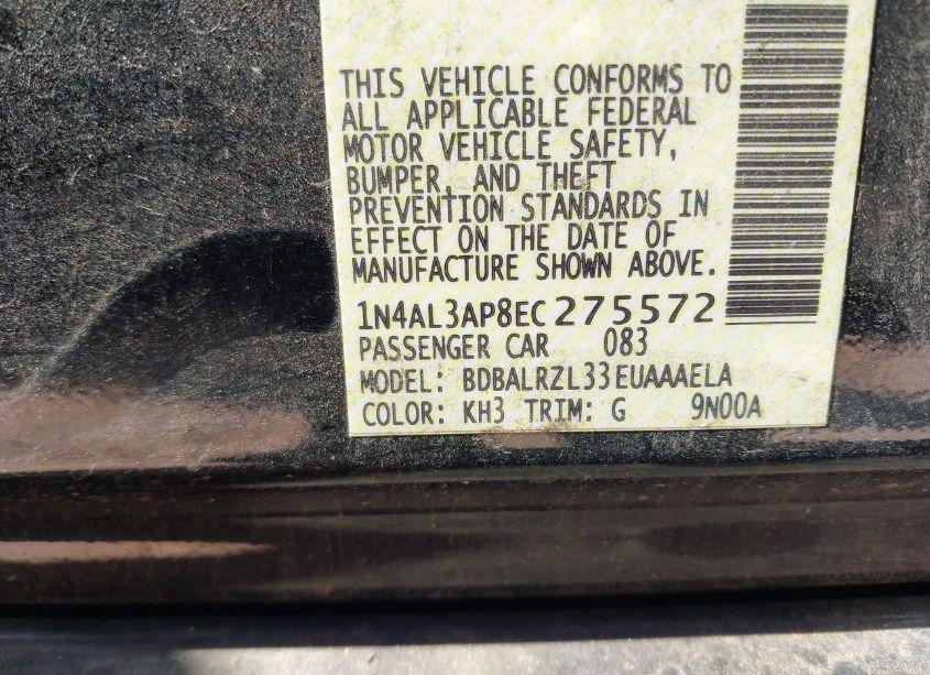 Photo 9 of 2014 Nissan Altima 2.5 S (VIN 1N4AL3AP8EC275572)