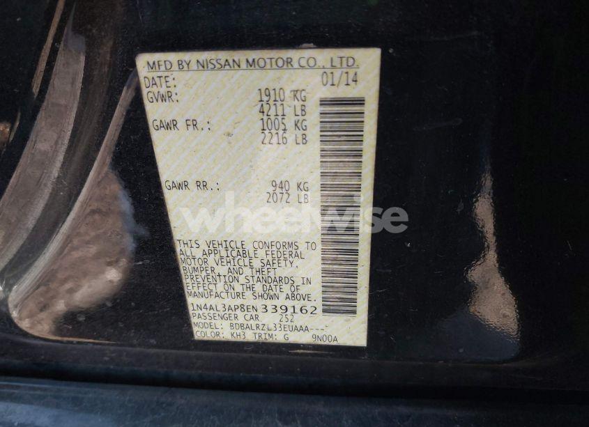 Photo 9 of 2014 Nissan Altima (VIN 1N4AL3AP8EN339162)