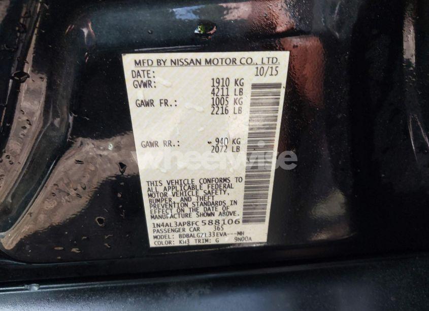 Photo 9 of 2015 Nissan Altima 2.5 S (VIN 1N4AL3AP8FC588106)