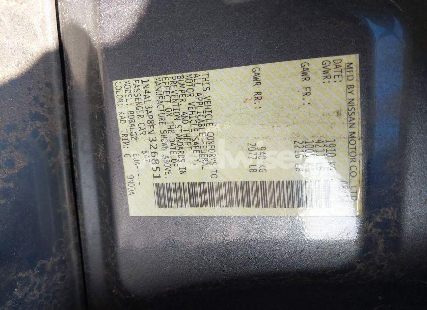 Photo 9 of 2015 Nissan Altima (VIN 1N4AL3AP8FN326851)