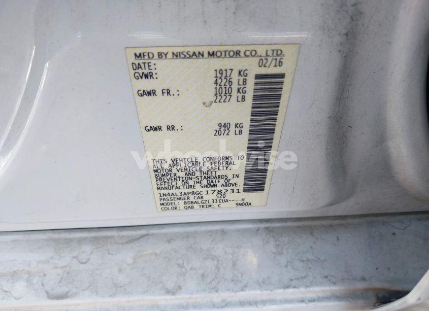 Photo 9 of 2016 Nissan Altima 2.5 S (VIN 1N4AL3AP8GC178231)