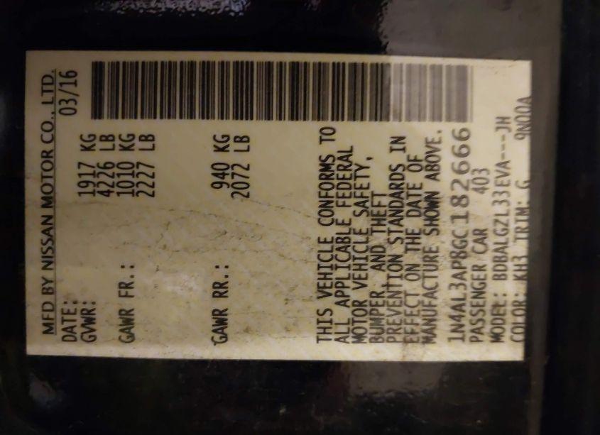 Photo 9 of 2016 Nissan Altima 2.5 S (VIN 1N4AL3AP8GC182666)