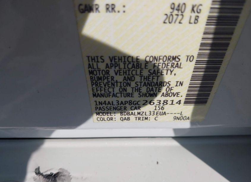 Photo 9 of 2016 Nissan Altima 2.5 SV (VIN 1N4AL3AP8GC263814)