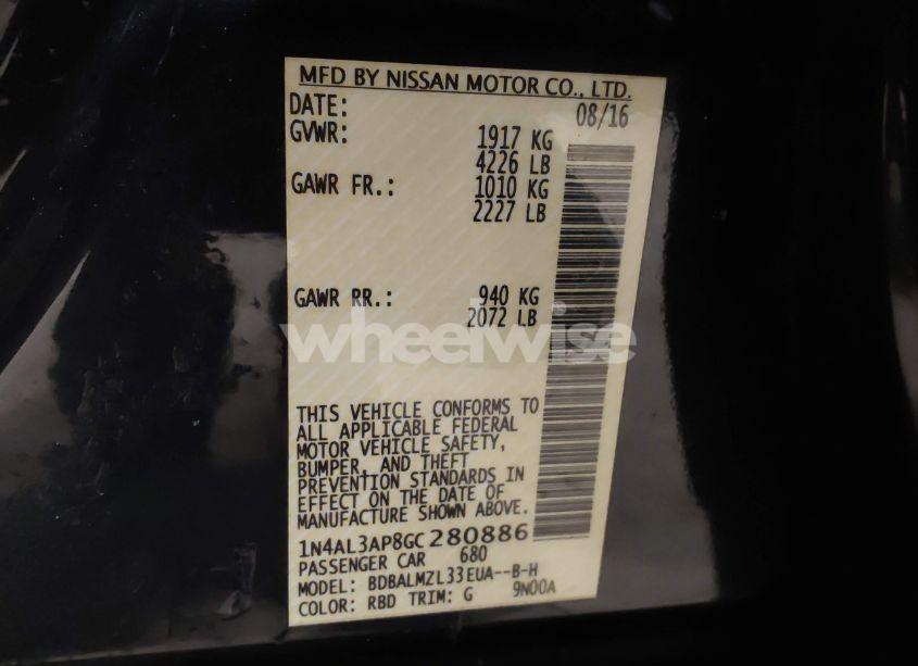 Photo 9 of 2016 Nissan Altima 2.5 SV (VIN 1N4AL3AP8GC280886)