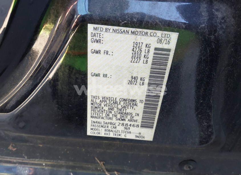 Photo 9 of 2016 Nissan Altima 2.5 S (VIN 1N4AL3AP8GC288468)