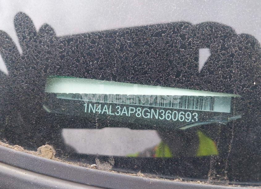 Photo 12 of 2016 Nissan Altima 2.5/2.5 S/2.5 SL/2.5 SR/2.5 SV (VIN 1N4AL3AP8GN360693)