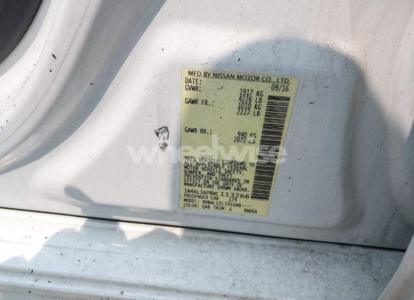 Photo 9 of 2017 Nissan Altima 2.5/2.5 S/2.5 SL/2.5 SR/2.5 SV (VIN 1N4AL3AP8HC113266)