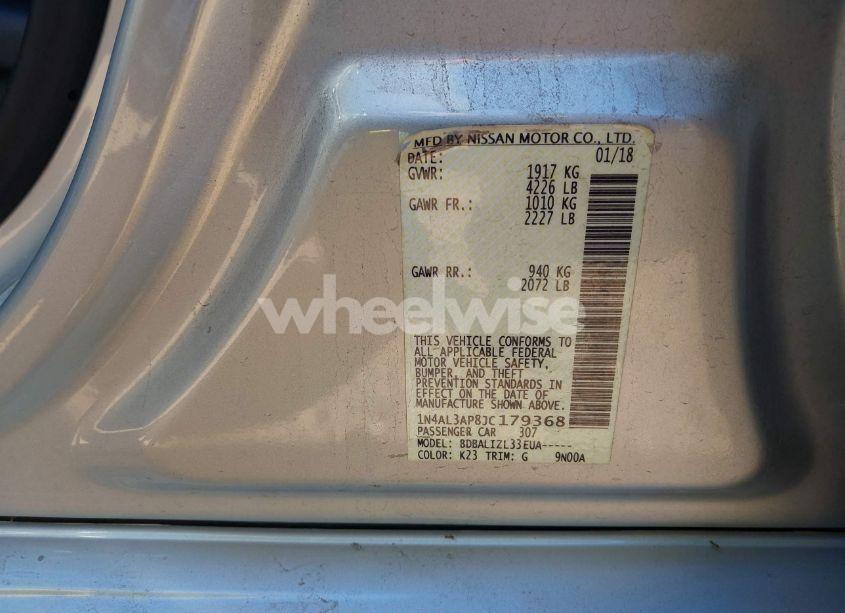 Photo 9 of 2018 Nissan Altima 2.5 SV (VIN 1N4AL3AP8JC179368)