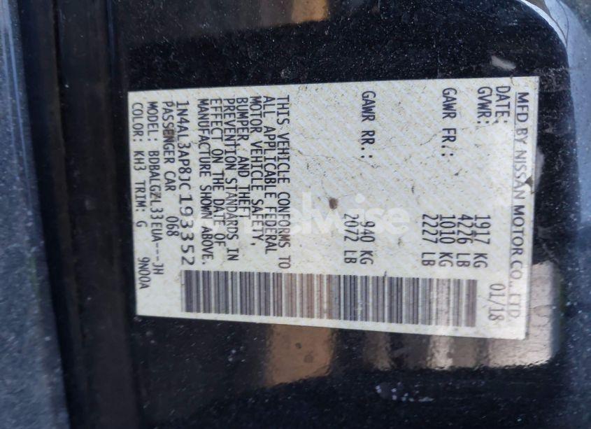 Photo 9 of 2018 Nissan Altima 2.5 S (VIN 1N4AL3AP8JC193352)