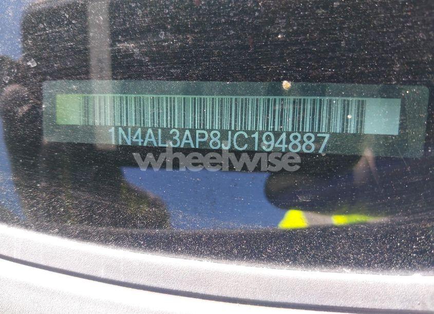 Photo 9 of 2018 Nissan Altima 2.5 SL (VIN 1N4AL3AP8JC194887)