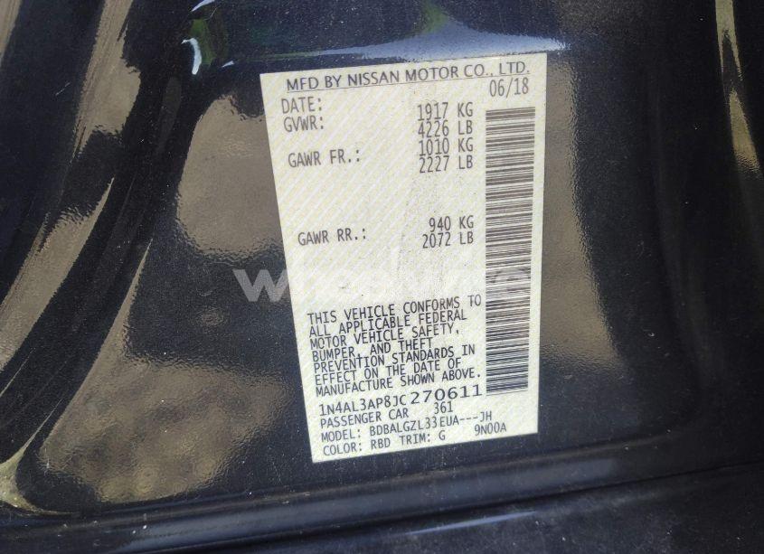 Photo 9 of 2018 Nissan Altima 2.5 S (VIN 1N4AL3AP8JC270611)