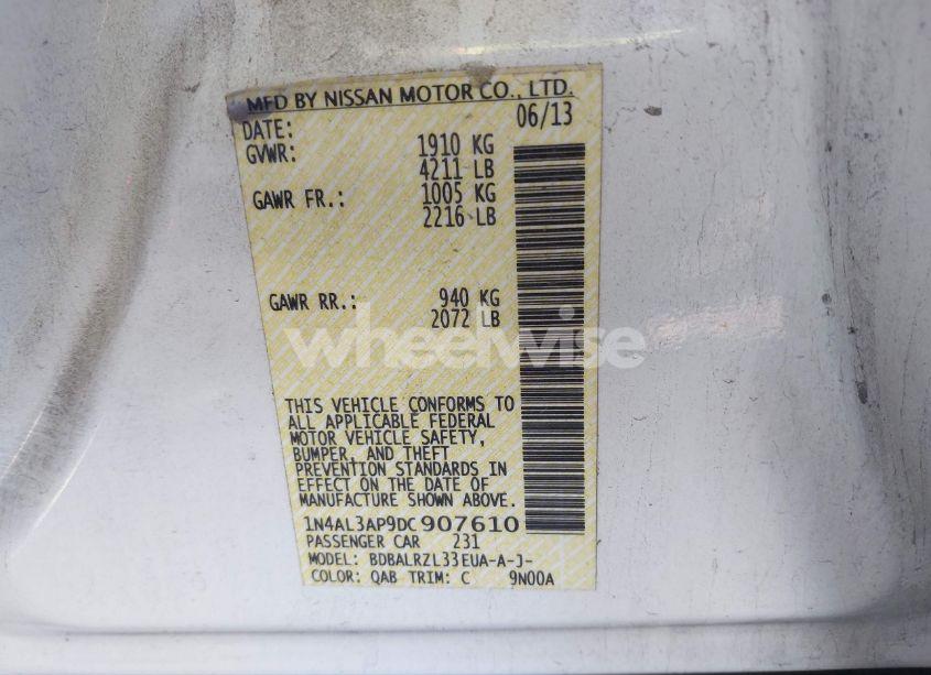 Photo 9 of 2013 Nissan Altima 2.5 S (VIN 1N4AL3AP9DC907610)