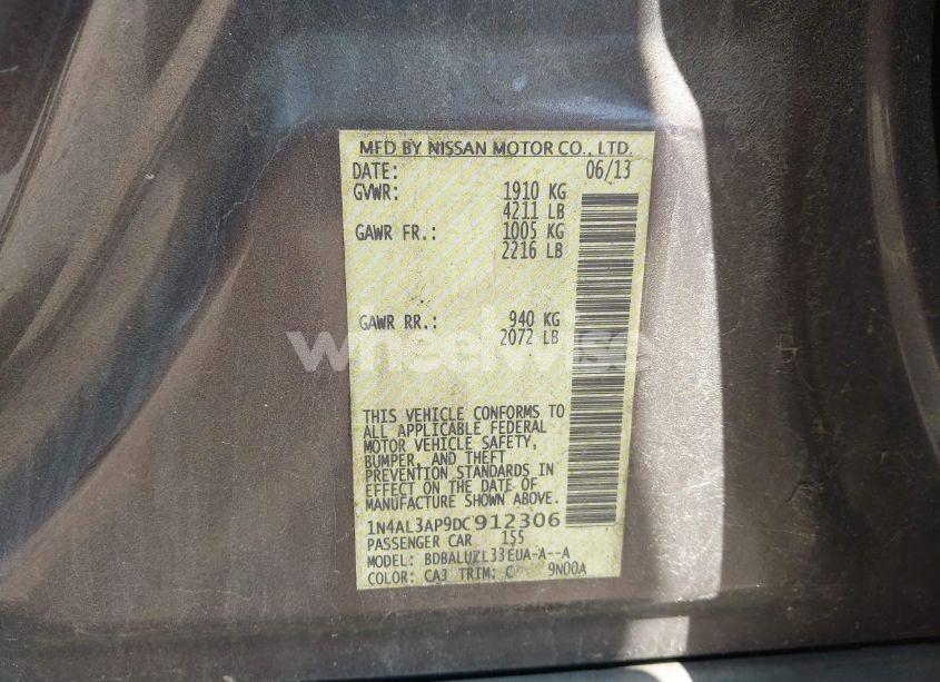 Photo 9 of 2013 Nissan Altima 2.5 SV (VIN 1N4AL3AP9DC912306)