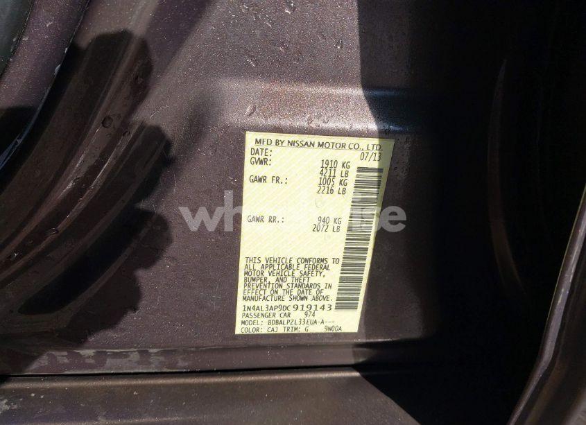 Photo 9 of 2013 Nissan Altima 2.5 (VIN 1N4AL3AP9DC919143)