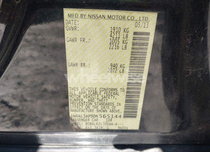 Photo 9 of 2013 Nissan Altima 2.5 S (VIN 1N4AL3AP9DN565144)