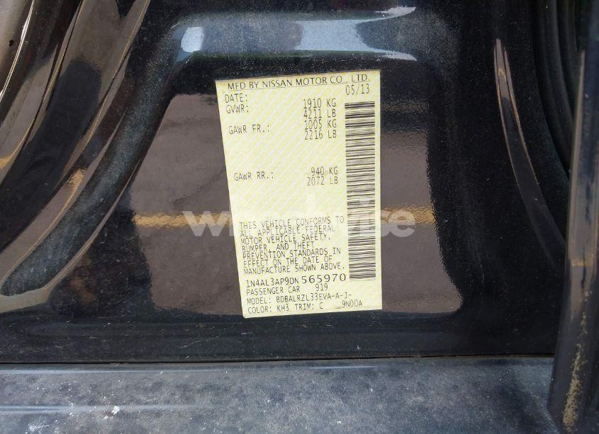 Photo 9 of 2013 Nissan Altima 2.5 S (VIN 1N4AL3AP9DN565970)