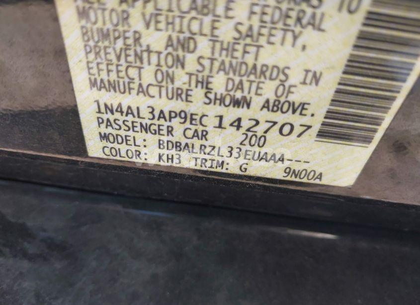 Photo 9 of 2014 Nissan Altima 2.5 S (VIN 1N4AL3AP9EC142707)