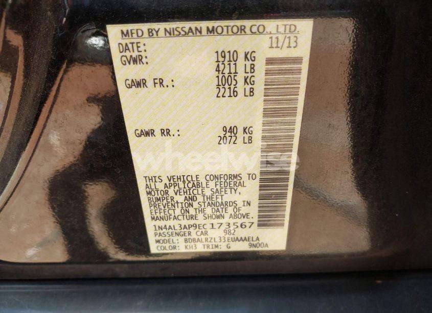 Photo 9 of 2014 Nissan Altima 2.5 S (VIN 1N4AL3AP9EC173567)