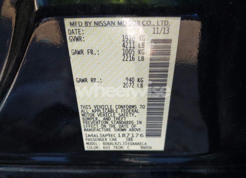Photo 8 of 2014 Nissan Altima 2.5 S (VIN 1N4AL3AP9EC187176)