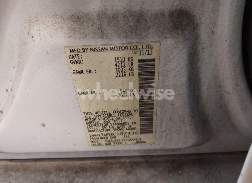 Photo 9 of 2014 Nissan Altima 2.5 S (VIN 1N4AL3AP9EC187436)