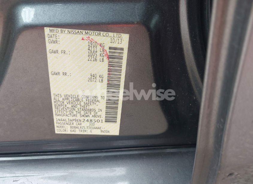 Photo 9 of 2014 Nissan Altima 2.5 S (VIN 1N4AL3AP9EN248501)