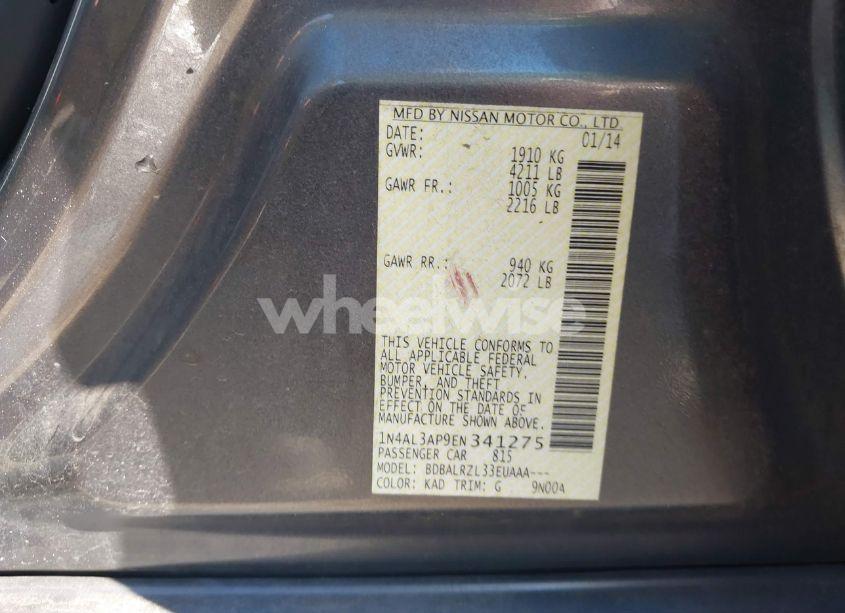 Photo 9 of 2014 Nissan Altima 2.5 S (VIN 1N4AL3AP9EN341275)