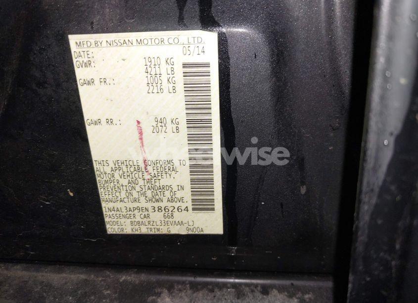 Photo 9 of 2014 Nissan Altima 2.5 S (VIN 1N4AL3AP9EN386264)