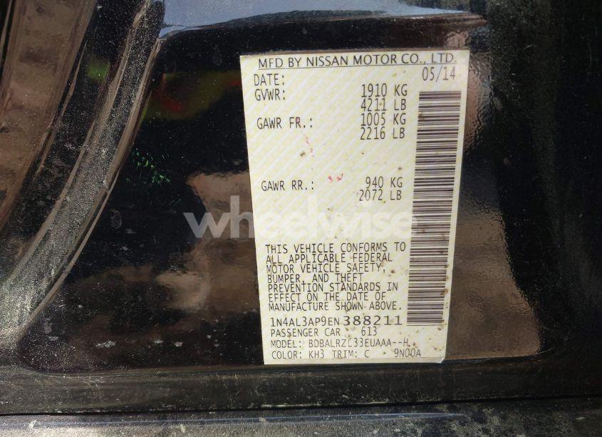 Photo 9 of 2014 Nissan Altima 2.5 S (VIN 1N4AL3AP9EN388211)