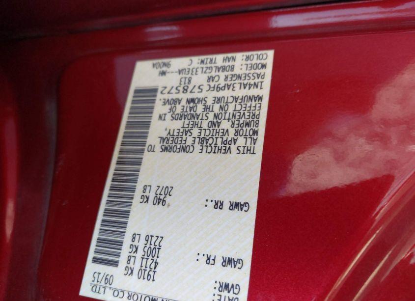 Photo 9 of 2015 Nissan Altima 2.5 S (VIN 1N4AL3AP9FC578572)