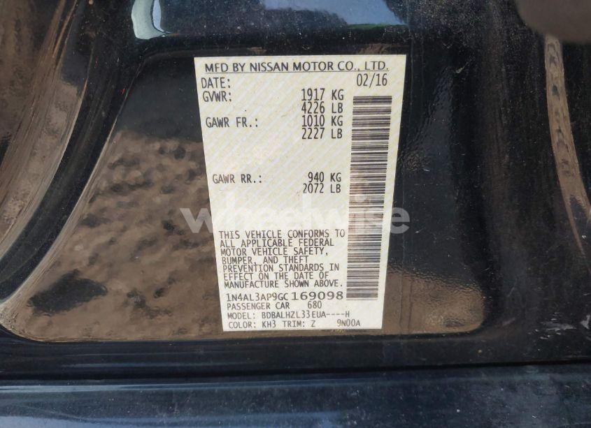 Photo 8 of 2016 Nissan Altima 2.5 SR (VIN 1N4AL3AP9GC169098)