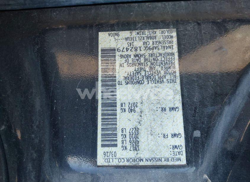 Photo 9 of 2016 Nissan Altima 2.5 SL (VIN 1N4AL3AP9GC182479)