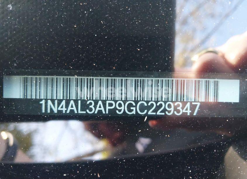 Photo 9 of 2016 Nissan Altima 2.5/2.5 S/2.5 SL/2.5 SR/2.5 SV (VIN 1N4AL3AP9GC229347)