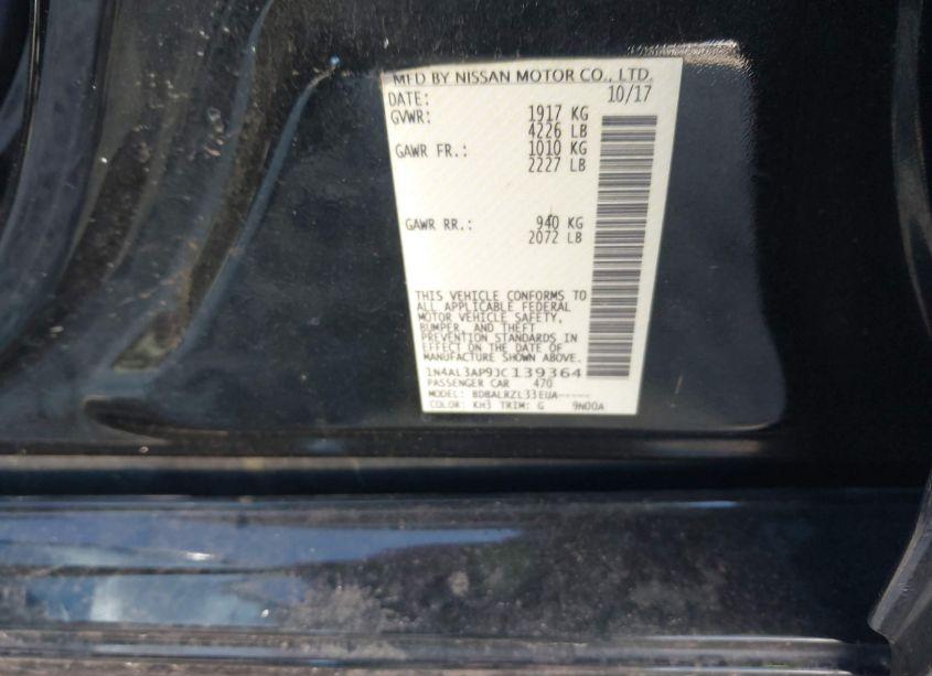 Photo 9 of 2018 Nissan Altima 2.5 SL (VIN 1N4AL3AP9JC139364)