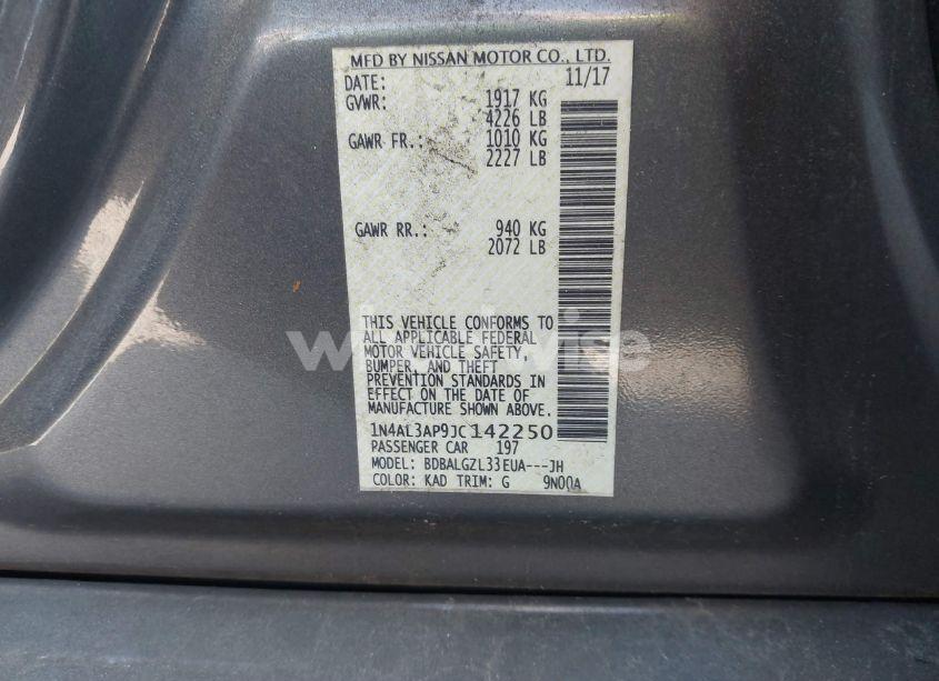 Photo 9 of 2018 Nissan Altima 2.5 S (VIN 1N4AL3AP9JC142250)