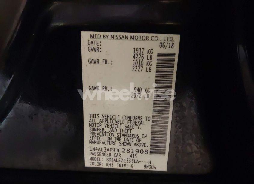 Photo 9 of 2018 Nissan Altima 2.5 S (VIN 1N4AL3AP9JC281908)