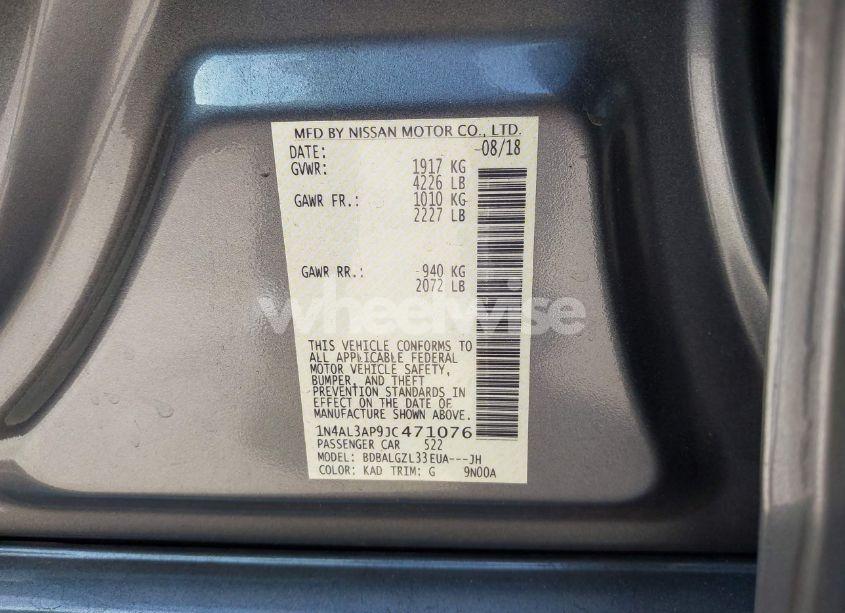 Photo 9 of 2018 Nissan Altima 2.5 S (VIN 1N4AL3AP9JC471076)