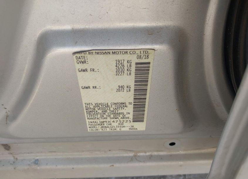 Photo 9 of 2018 Nissan Altima 2.5 S (VIN 1N4AL3AP9JC475225)