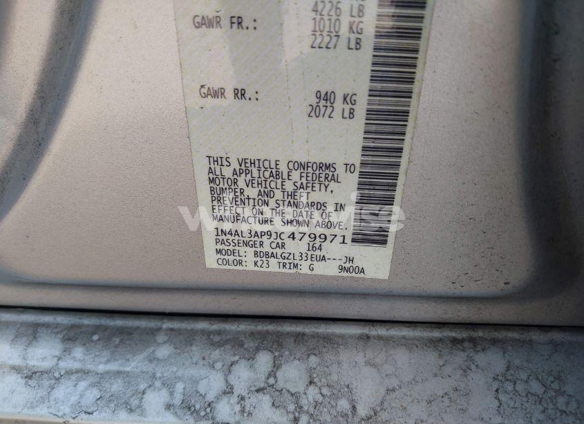 Photo 9 of 2018 Nissan Altima 2.5 S (VIN 1N4AL3AP9JC479971)