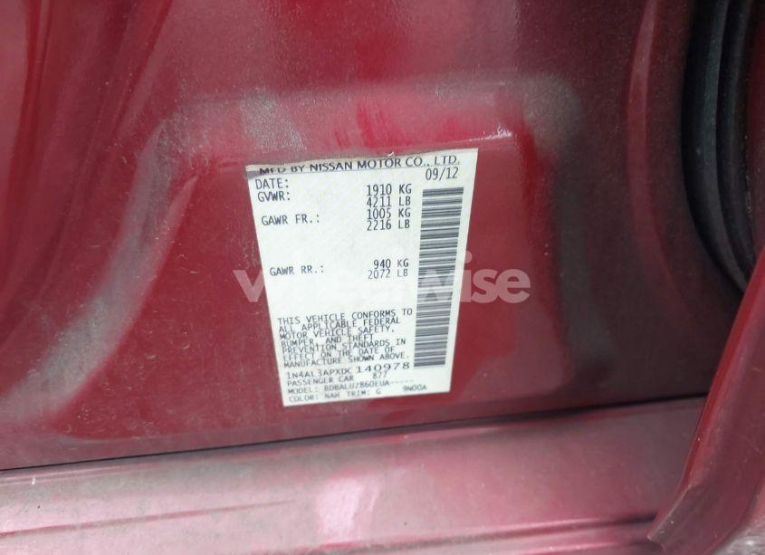 Photo 9 of 2013 Nissan Altima 2.5 SV (VIN 1N4AL3APXDC140978)