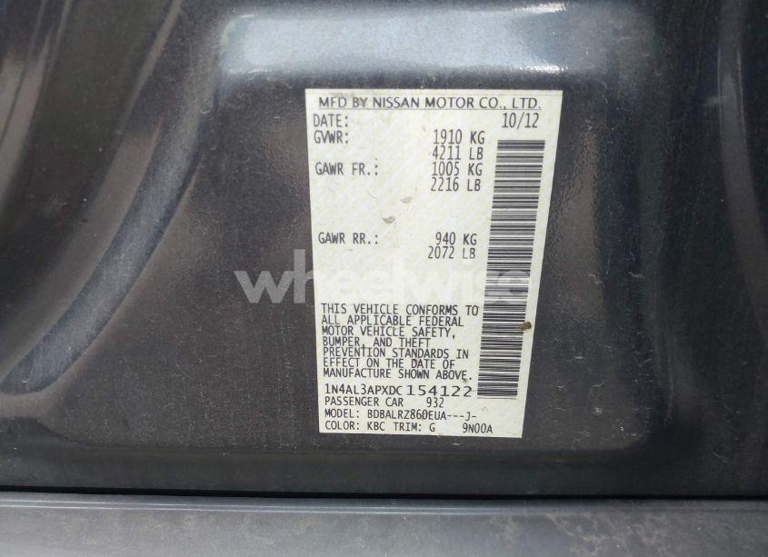 Photo 8 of 2013 Nissan Altima 2.5 S (VIN 1N4AL3APXDC154122)