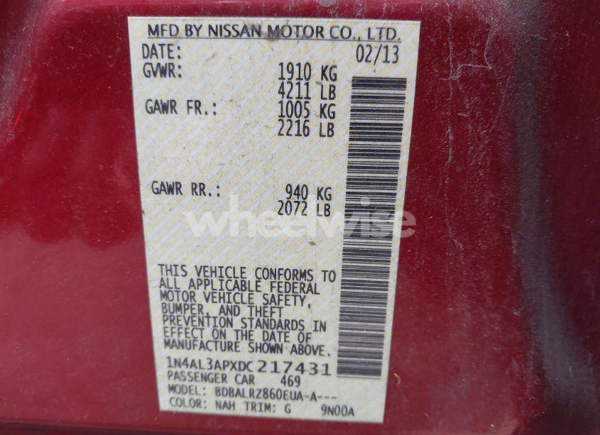 Photo 9 of 2013 Nissan Altima 2.5 S (VIN 1N4AL3APXDC217431)