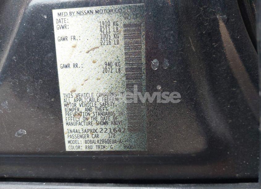 Photo 9 of 2013 Nissan Altima 2.5 S (VIN 1N4AL3APXDC221642)