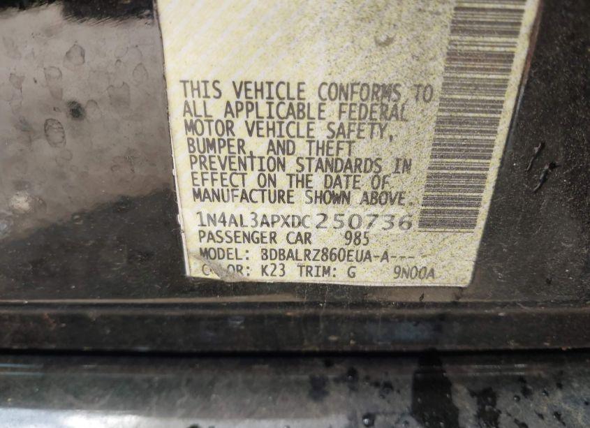 Photo 9 of 2013 Nissan Altima 2.5 S (VIN 1N4AL3APXDC250736)