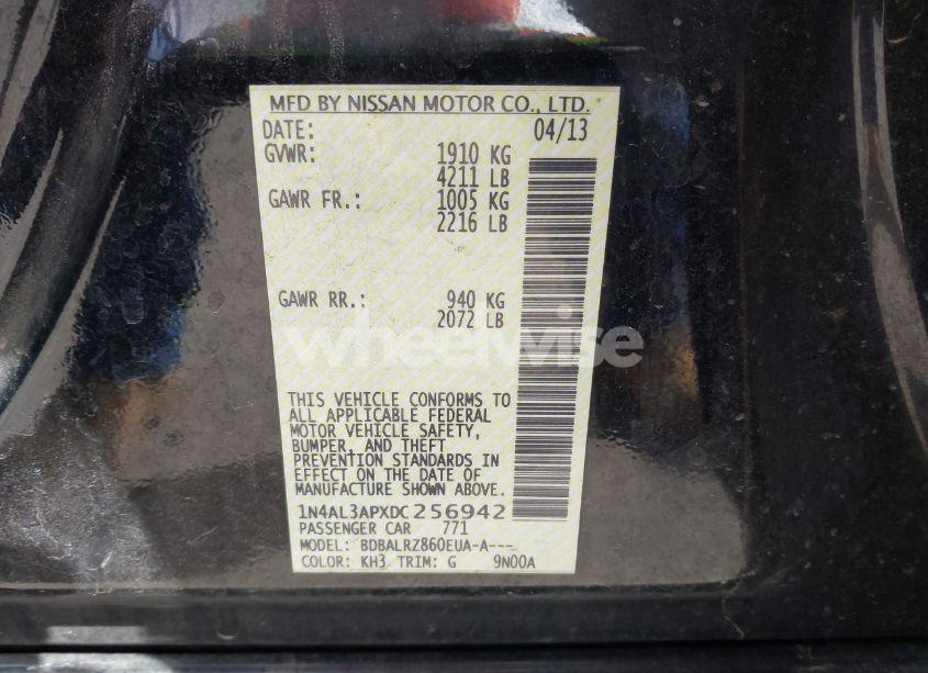 Photo 9 of 2013 Nissan Altima 2.5 S (VIN 1N4AL3APXDC256942)