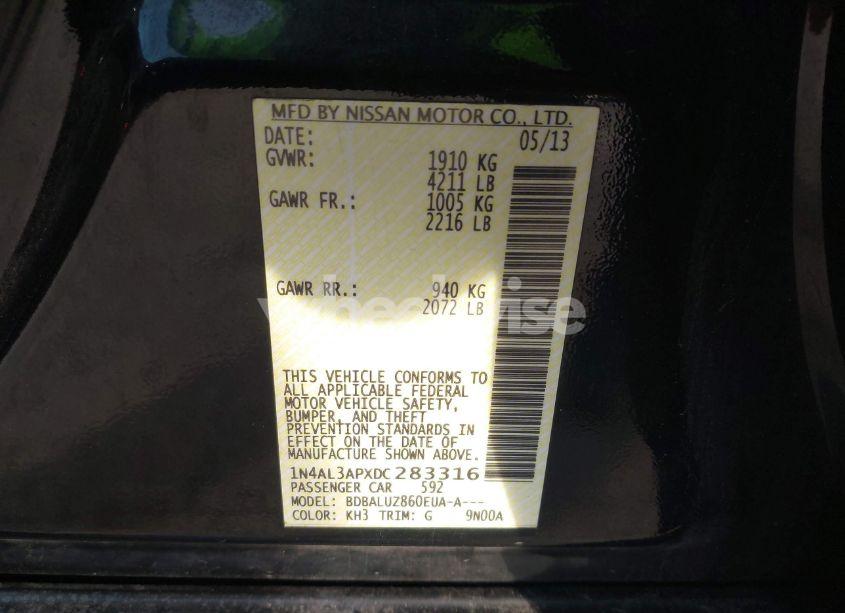 Photo 9 of 2013 Nissan Altima 2.5 SV (VIN 1N4AL3APXDC283316)