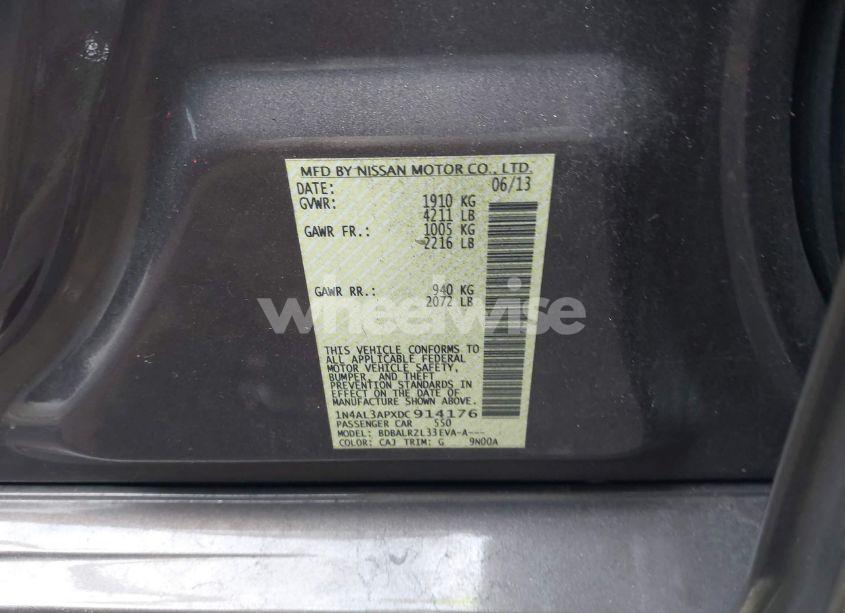 Photo 9 of 2013 Nissan Altima 2.5 S (VIN 1N4AL3APXDC914176)