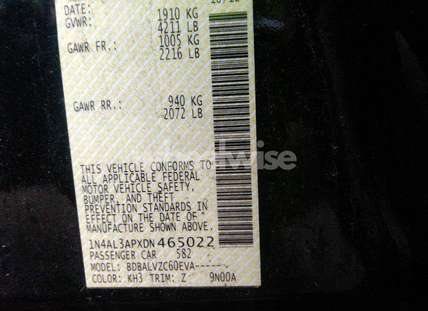 Photo 9 of 2013 Nissan Altima 2.5 SL (VIN 1N4AL3APXDN465022)