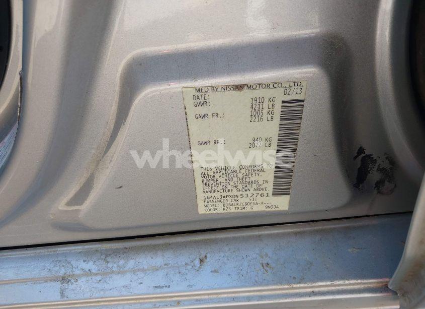 Photo 9 of 2013 Nissan Altima 2.5 S (VIN 1N4AL3APXDN512761)